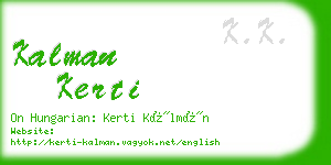 kalman kerti business card